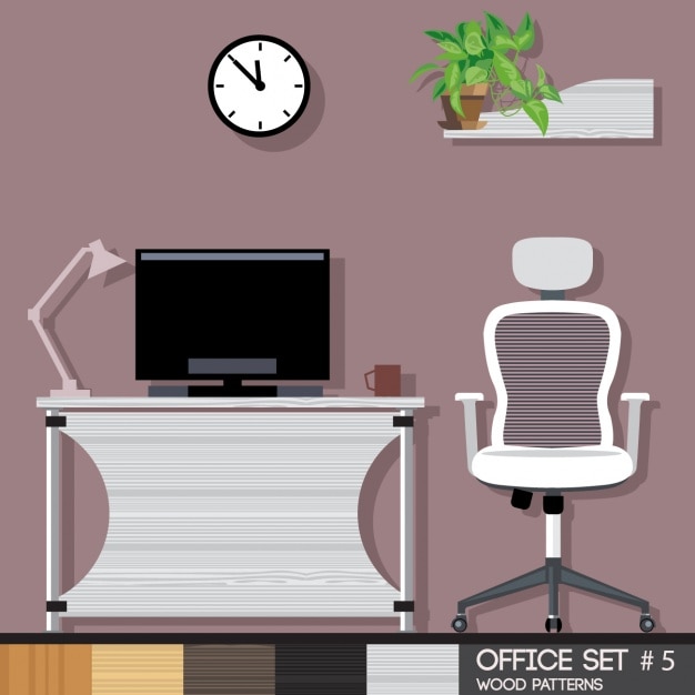 Free vector modern workspace