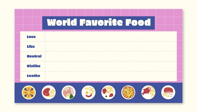 Modern world favorite food landscape tier list