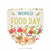 Free vector modern world food day background concept