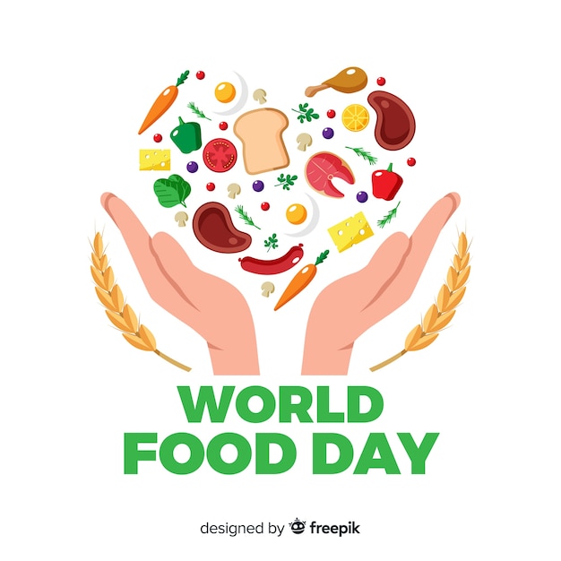 Free vector modern world food day background concept