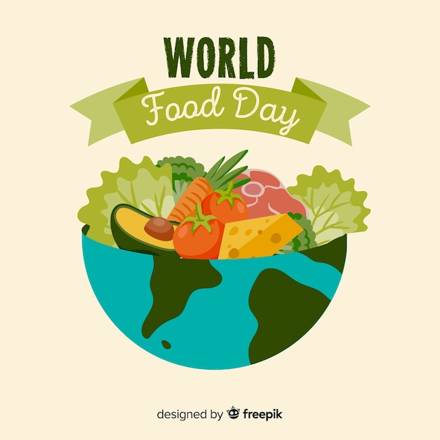 Free vector modern world food day background