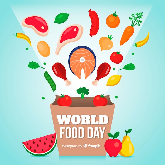 Free vector modern world food day background