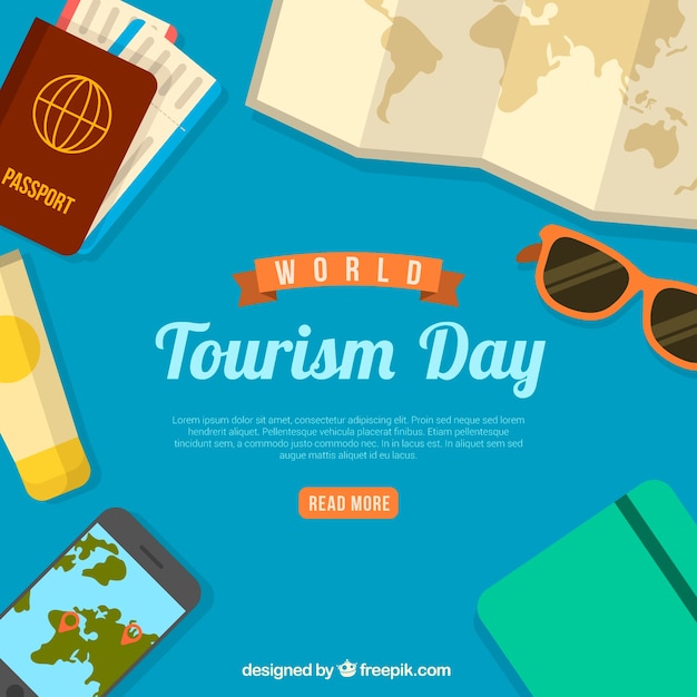 Free vector modern world tourism day composition