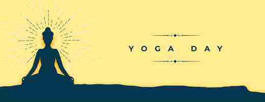 Free vector modern world yoga day poster celebrate fitness and health