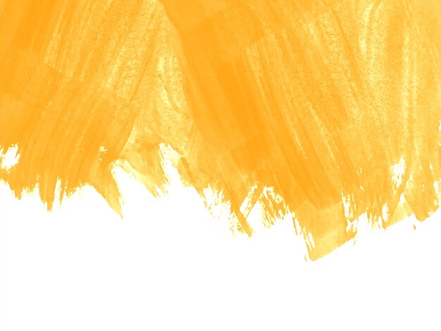 Современный желтый стиль мазка акварелью текстуры фона