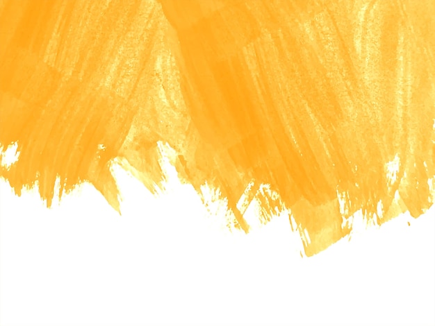 Modern Yellow brush stroke style watercolor texture background