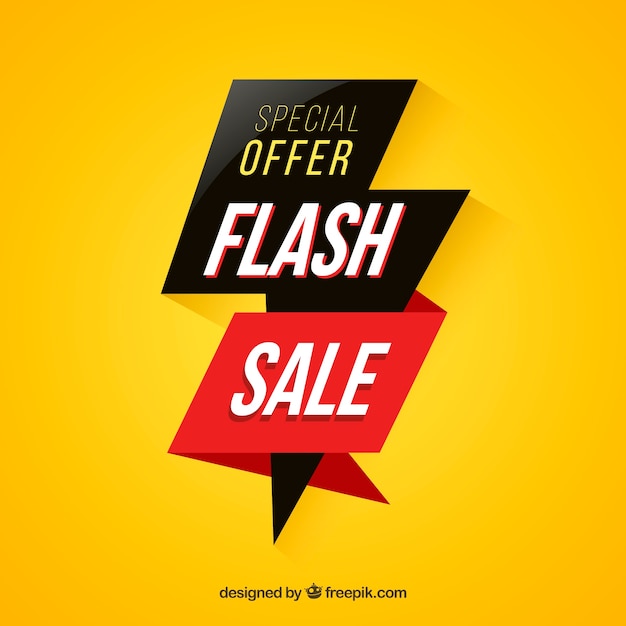 Modern yellow flash sale background