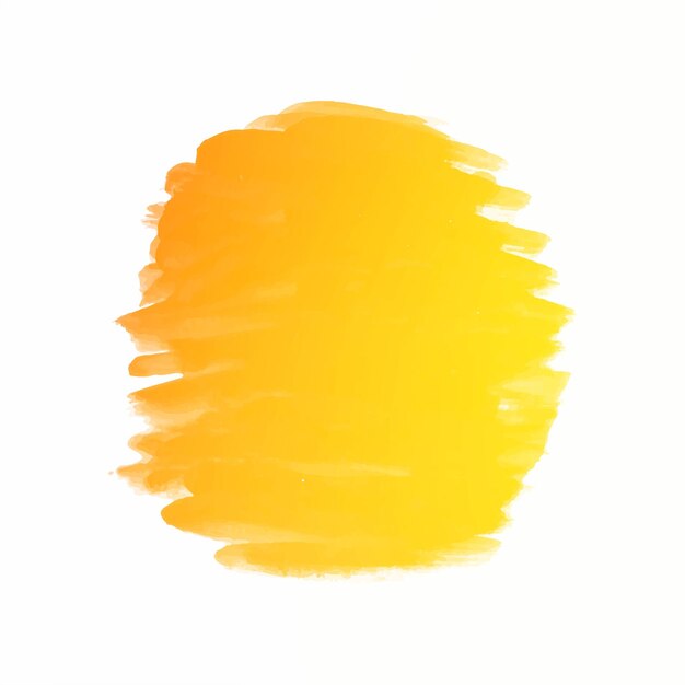Современный желтый и оранжевый дизайн акварельной кисти