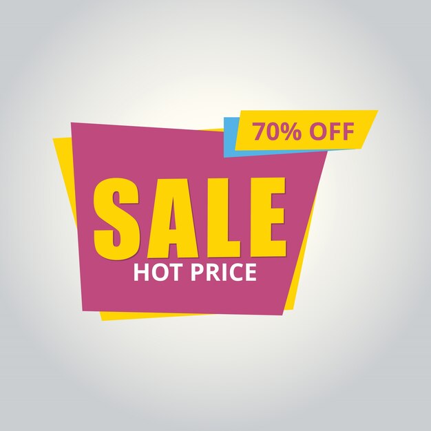 Modern yellow and pink sale banner