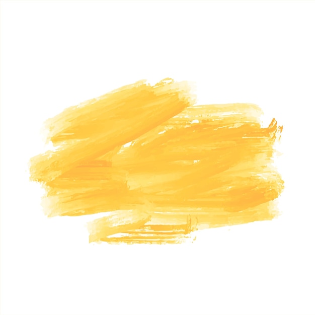 Free vector modern yellow watercolor brush stroke decorative design