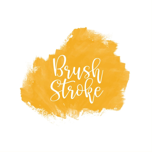 Modern yellow watercolor brush stroke elegant design