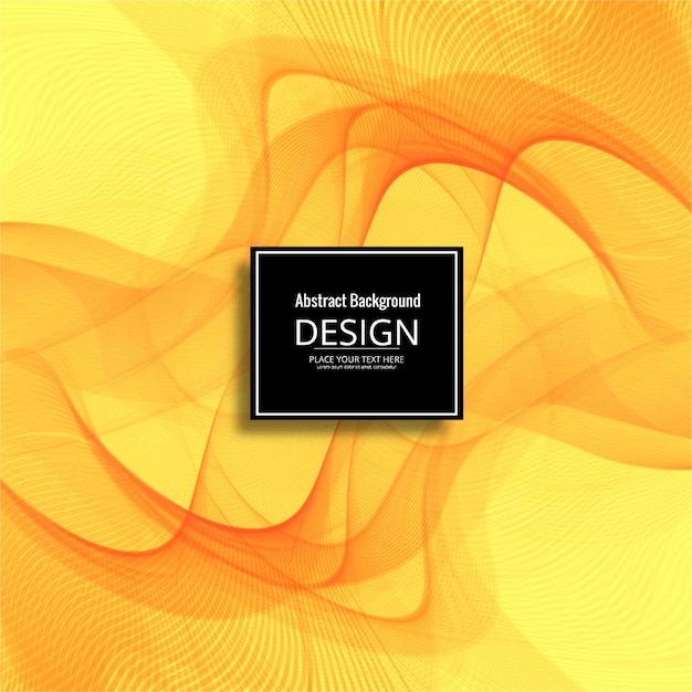 Free vector modern yellow wave background