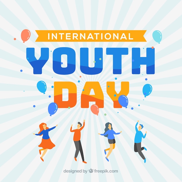 Free vector modern youth day background