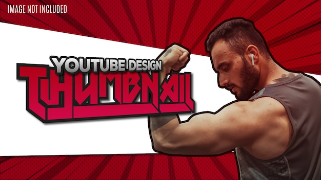 Modern youtube design thumbnail background template