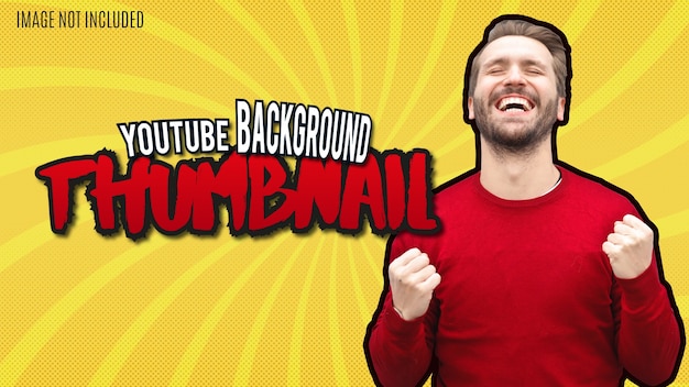 Free vector modern youtube thumbnail design with awesome text template