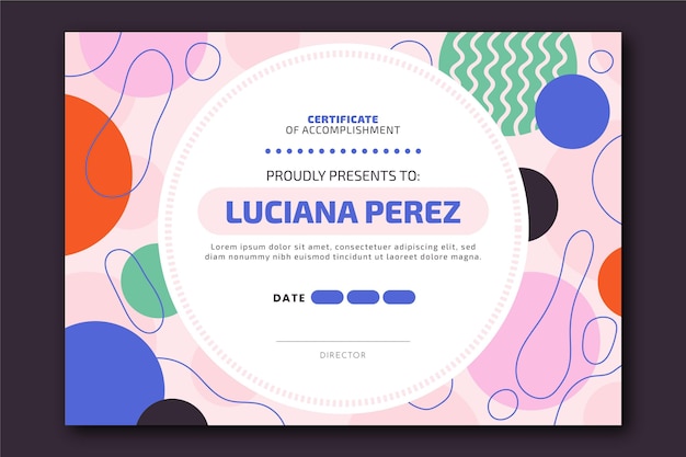 Moderne certificat de fond
