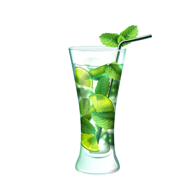 Mojito cocktail realistic