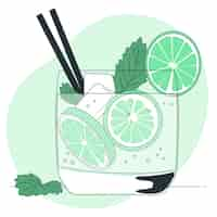 Free vector mojito concept illustration