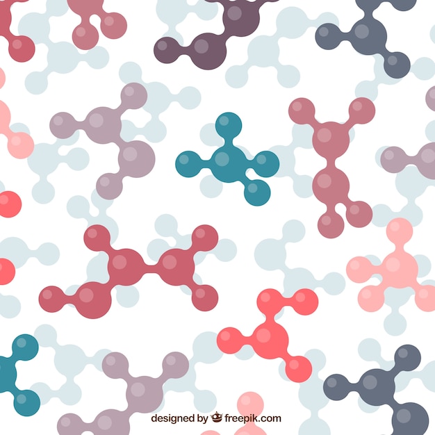 Molecular background with flat design