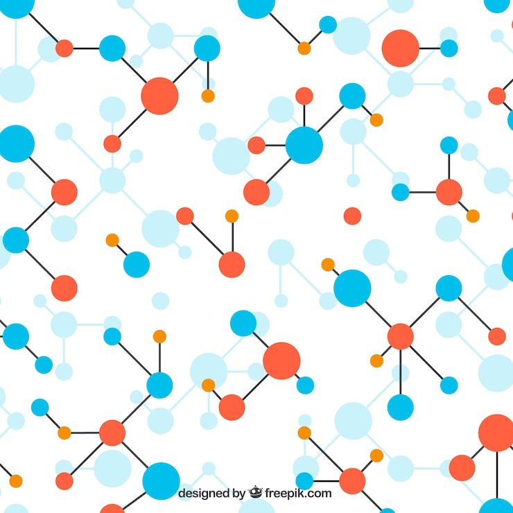 Free Vector molecular background with fun style
