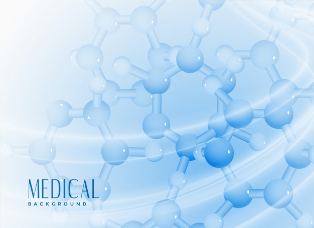 Free vector molecules background for medical or science