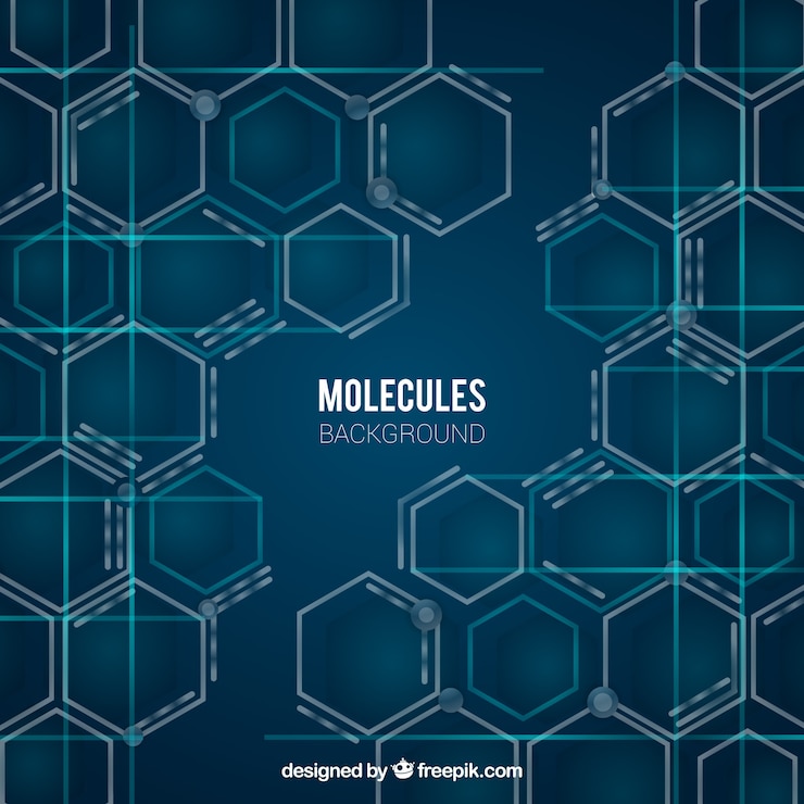 Free Vector molecules background with modern style