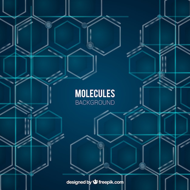 Molecules background with modern style