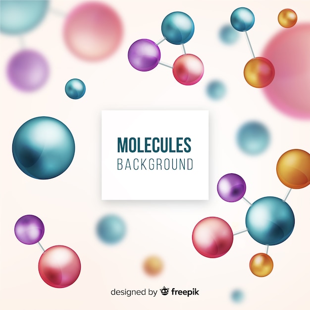 Free vector molecules blurred background