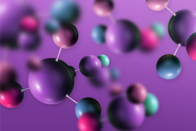 Free vector molecules science background
