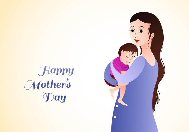Mom and child love background for mothers day card design
