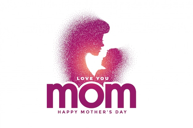 Free vector mom and son love relation for mothers day