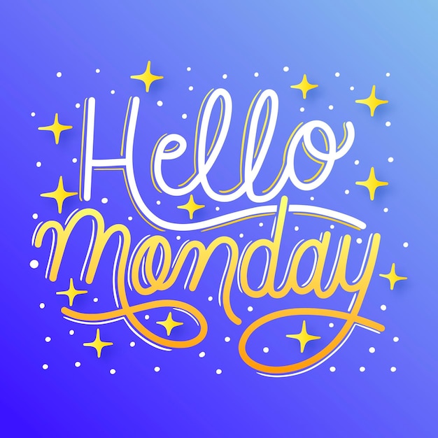 Monday - lettering