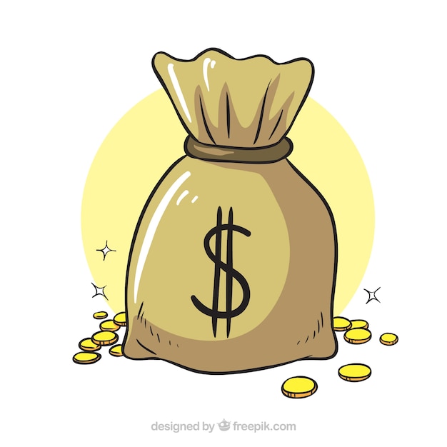 Three moneybags money bag simplistic icon or logo Vector Image