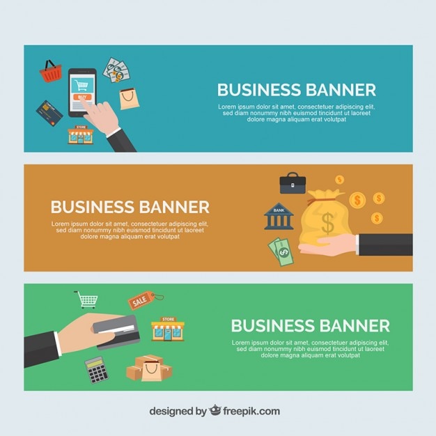 Money business banners