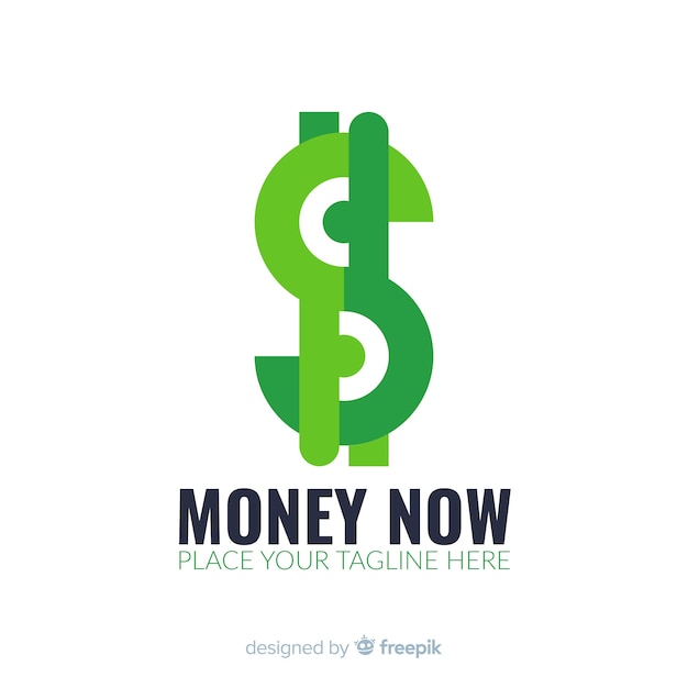 Free vector money concept logo template