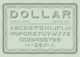 Free vector money font style