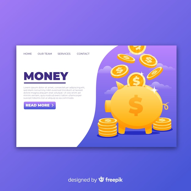 Money landing page