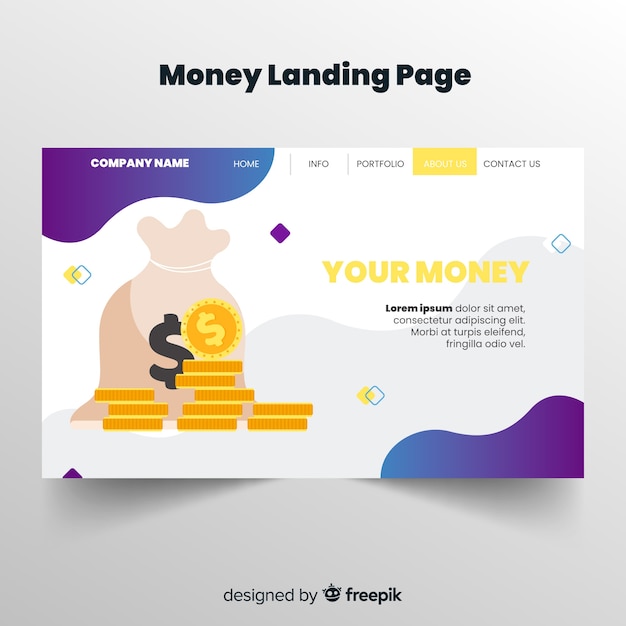 Money landing page