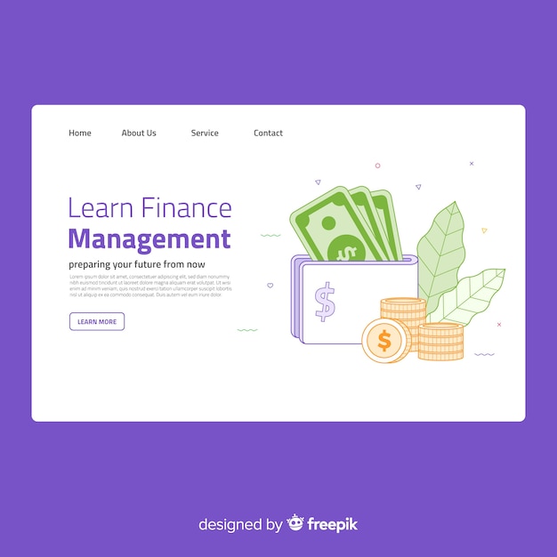 Money landing page