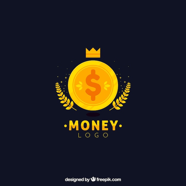 Free vector money logo in flat style