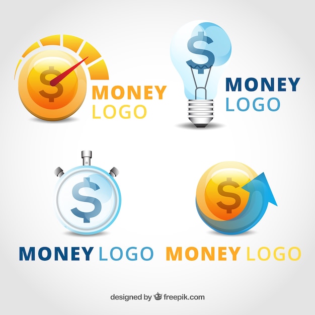 Free vector money logo template collection