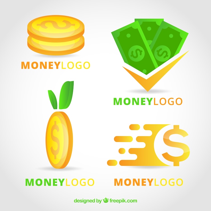 Free Vector money logo template set