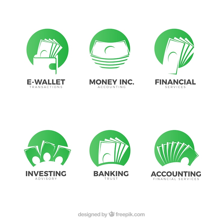 Free Vector money logos collection for companies
