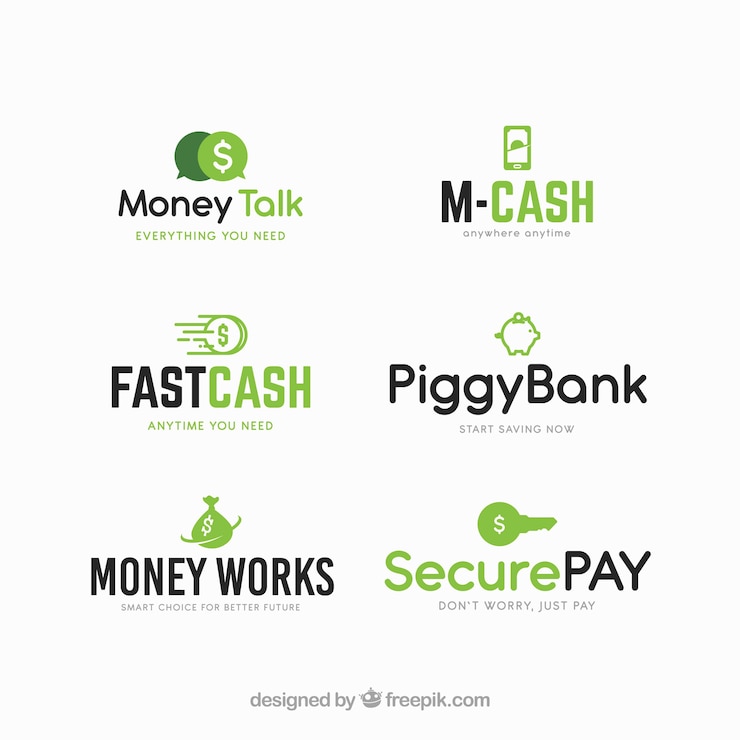 Free Vector money logos collection for companies