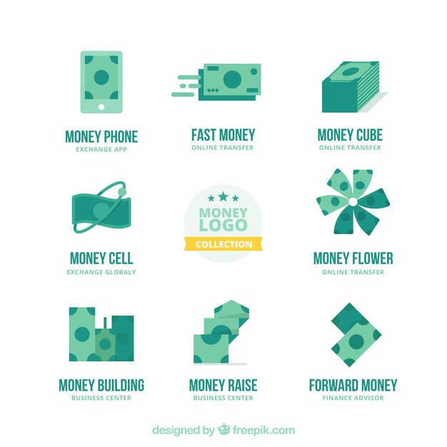 Money logos collection for companies