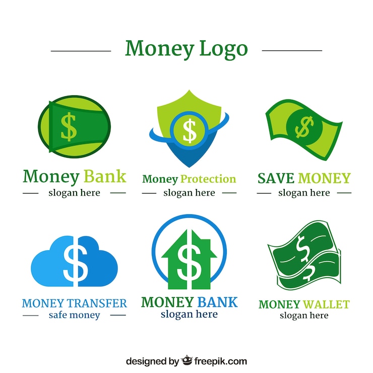 Free Vector money logos collection for companies