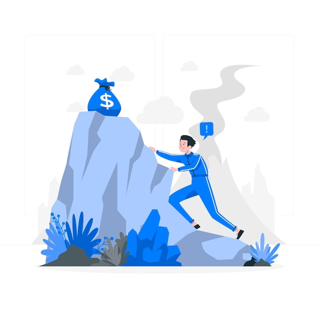 Money motivation concept illustration