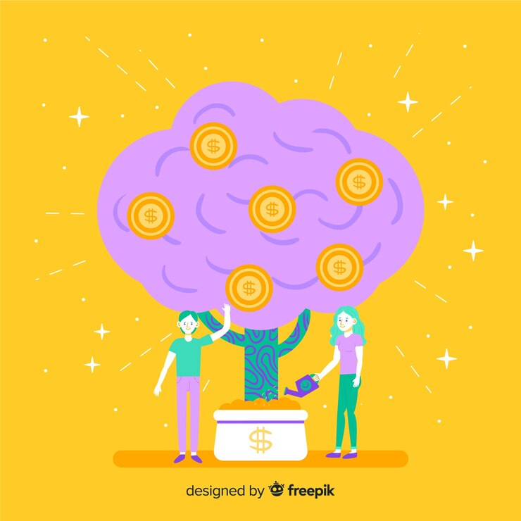 Free Vector money saving concept