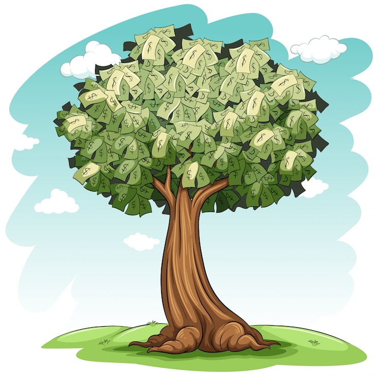 Free Vector a money tree