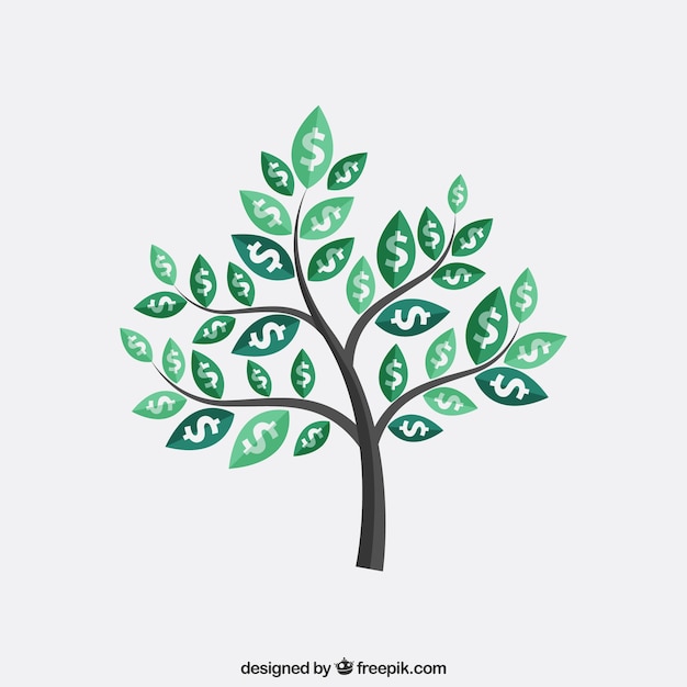 Free vector money tree